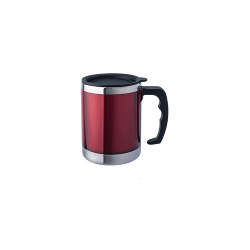 Термокружка BasicNature Stainless Steel Beaker MUG, 0,42 л, красный