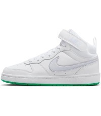 Nike Avalynė Paaugliams Court Borough Mid 2 White Grey Green CD7782 115