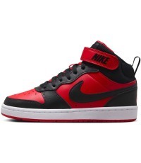 Nike Avalynė Paaugliams Court Borough Mid 2 Black Red CD7782 602