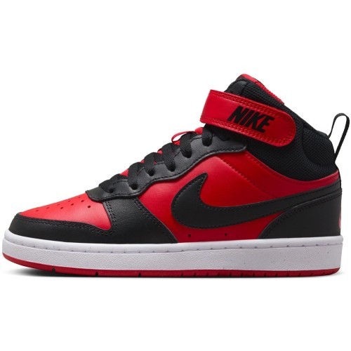 Nike Avalynė Paaugliams Court Borough Mid 2 Black Red CD7782 602