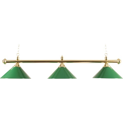 Misiņa galda lampa ar 3 abažūriem Buffalo, zaļa, 150 cm