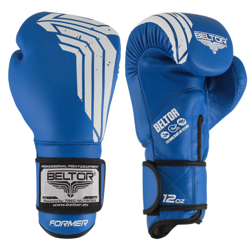Боксерские перчатки Beltor Former B0424 синие, 10oz