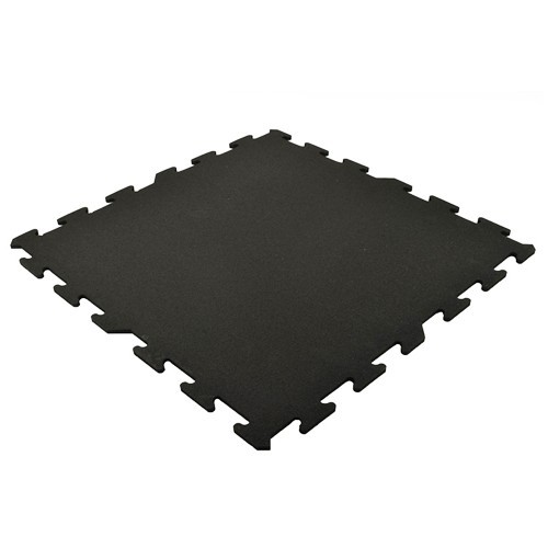 Rubber Tile Base Premium - Puzzle, Black