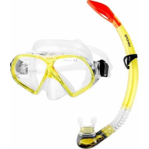 Niršanas komplekts: maska + snorkelēšanas komplekts Spokey FLONA