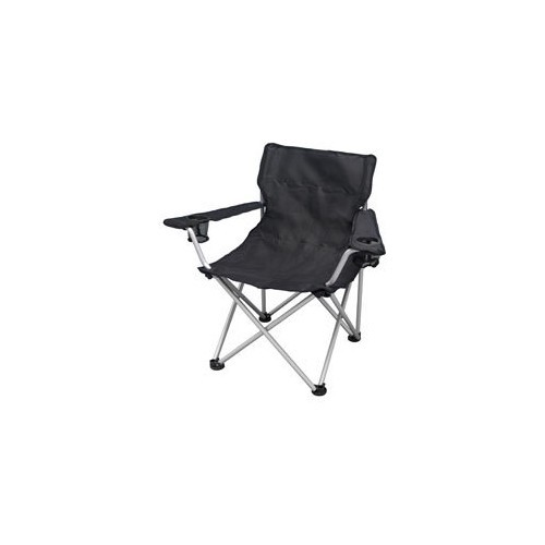 Saliekamais krēsls BasicNature Travel Comfort, melns