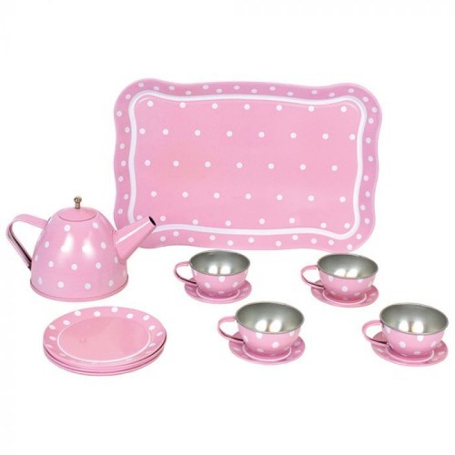 Tin Tea Set with Case JaBaDaBaDo - Pink