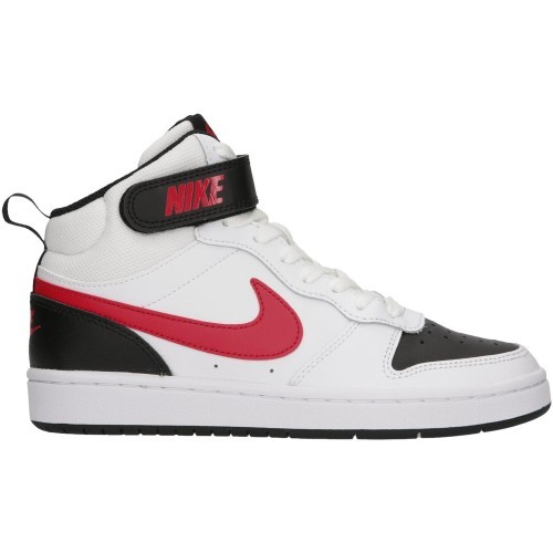 Nike Avalynė Paaugliams Court Borough Mid 2 Black White Red CD7782 110