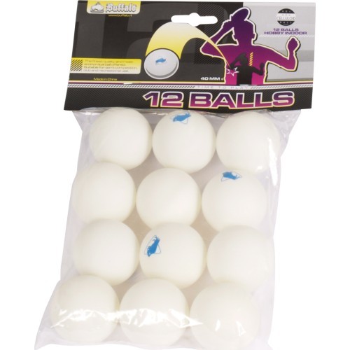 Мячи для настольного тенниса Buffalo Hobby, 12шт без целлюлозы
