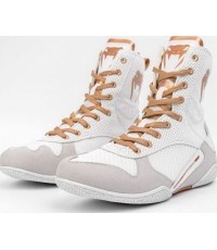 Venum Elite Boxing Shoes - White/Gold