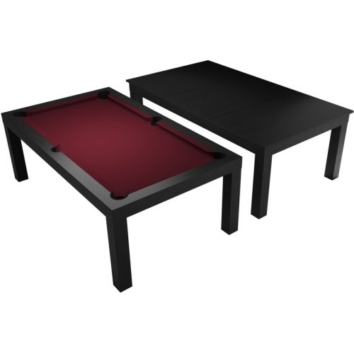Бильярдный стол / Обеденный стол, Diner, 7 футов, матово-черный, клубная тк