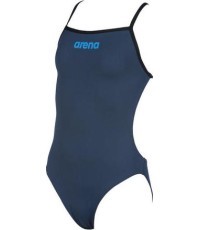 Vientisas maudymosi kostiumėlis mergaitėms Arena G Solid Jr LighTech, tamsiai mėlynas - 550