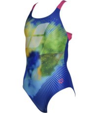 Vientisas maudymosi kostiumėlis mergaitėms Arena G Swim Pro Placem Royal, mėlynas - 709