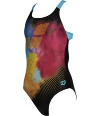 Vientisas maudymosi kostiumėlis mergaitėms Arena G Swim Pro Placem, juodas - 580