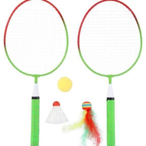 Badmintona komplekts Nils NRZ051 Tērauds, 2 raketes, badmintona spalvas, bumbiņas