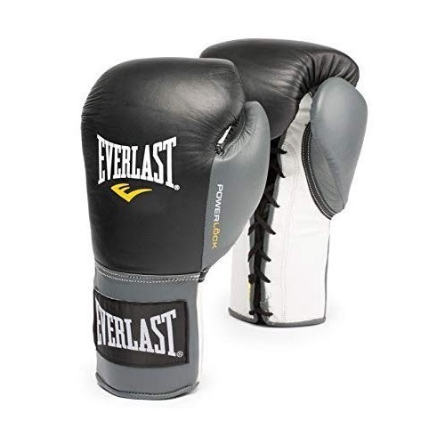 Boxing Gloves Everlast Powerlock Lace-up Black/Grey