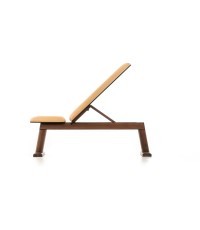 Weight Bench NOHrD Walnut Genuine Leather, Natural