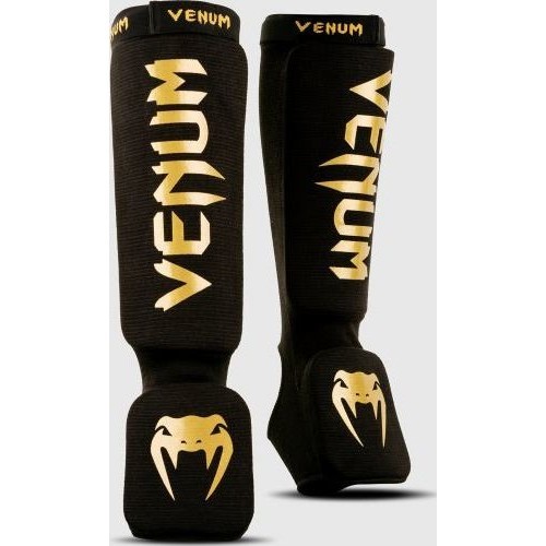 Протекторы для ног Venum Kontact, черные и золотые
