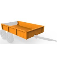 Большой прицеп - контейнер, оранжевый