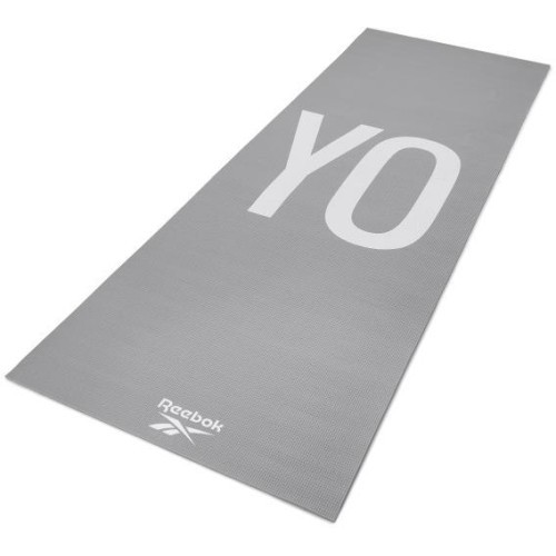 Reebok Yoga divpusējs treniņu paklājs - pelēks, 4 mm