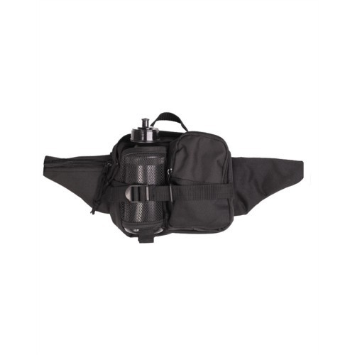 BLACK FANNY PACK WITH BOTTLE