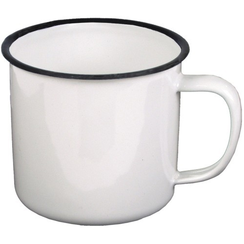 Эмалированная чашка MFH, бело-черная, 350 мл