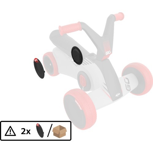 BERG GO² SparX Red - Aizmugurējā riteņa pārsegs (2x)