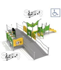 Daugiafunkcis įrenginys neįgaliųjų vežimėliams su muzikinėmis plokštėmis Inter-Play 3
