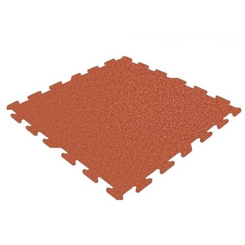 Rubber Tile Base Premium - Puzzle, Red