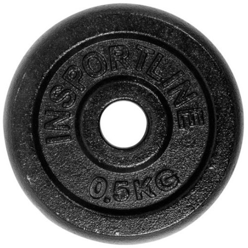 Стальная весовая плита inSPORTline Blacksteel 0,5 кг