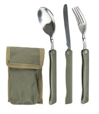FOLDABLE 3-PC OD EATING UTENSIL W. POUCH