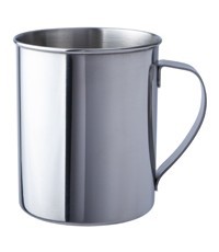 Nerūdijančio plieno puodelis BasicNature, poliruotas, 0.4L