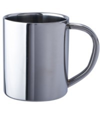 Nerūdijančio plieno puodelis BasicNature Thermomug Deluxe, 0.2L