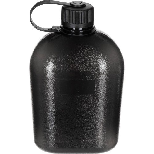 Dzeramā pudele MFH GEN II, melna, caurspīdīga, 1l