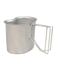 US GI CANTEEN CUP SHINY (WIRE HANDLE)