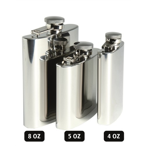 STAINLESS STEEL FLASK 4 OZ (110 ML)