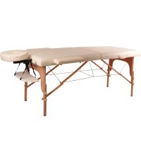 Mobilus medinis masažo stalas 2 dalių inSPORTline Taisage - Kreminė