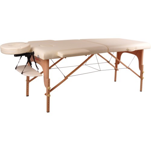 Массажный стол inSPORTline Taisage 2-Piece деревянный - Cream Yellow