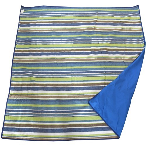 Одеяло для пикника Cattara Spring - сине-полосатое 150 x 150 см