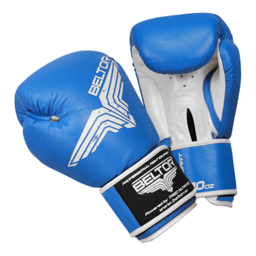 Боксерские перчатки Beltor Standart B0024 синие, 10oz