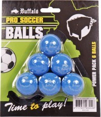 Stalo futbolo kamuoliukai Buffalo Pro, mėlyni, 6 vnt.