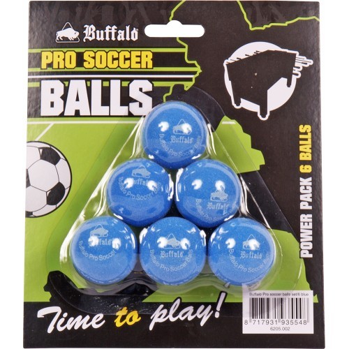 Настольные футбольные мячи Buffalo Pro, синие, 6 шт.