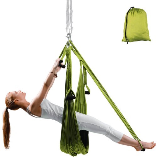 Гамак для йоги Antigravity Aero Yoga Hammock inSPORTline Hemmok - Green