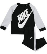 Nike Sportinis Kostiumas Vaikams Oversized Futura Crew Set White Black 86F563 023