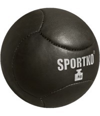 Natūralios odos kimštinis kamuolys SportKO Medbol - 10 kg