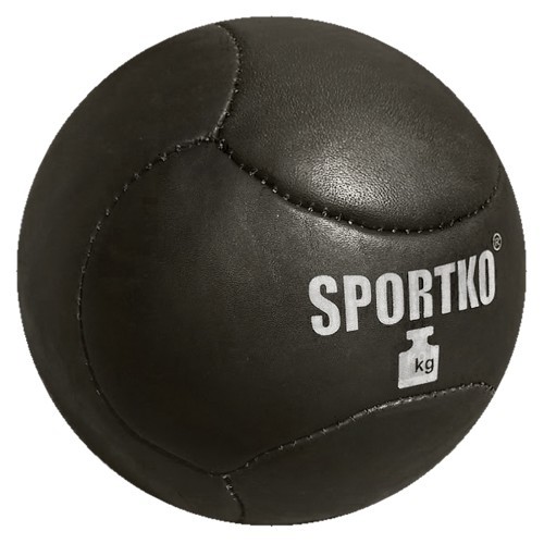 SportKO Medbol ādas medicīnas bumba - 10 kg