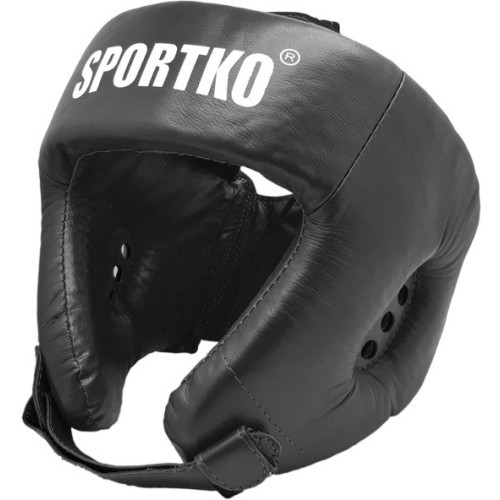 SportKO OK1 ādas boksa ķivere - Black