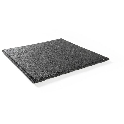 Gumijas grīdas segums flīze Premium - kvadrāts, melns