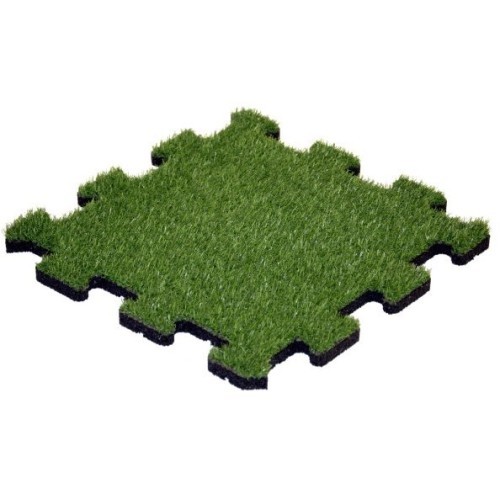 Gumijas grīdas segums ar mākslīgo zāli - puzle