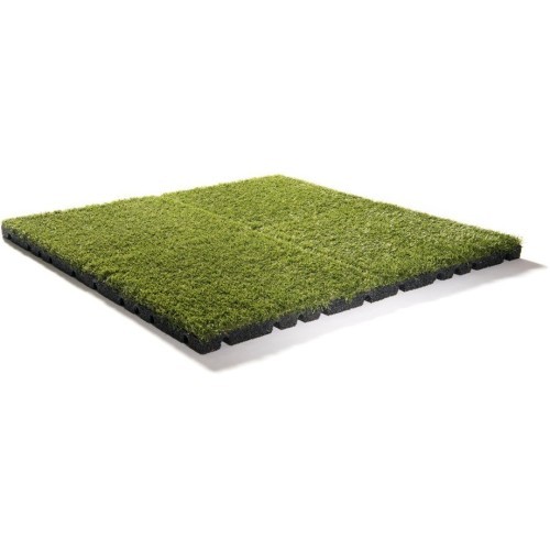 Gumijas grīdas segums ar mākslīgo zāli  – kvadrāts