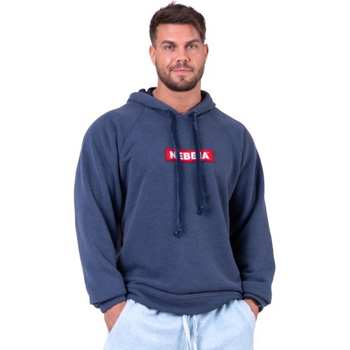 Vīriešu džemperis ar kapuci Nebbia Red Label 149 - Dark blue
